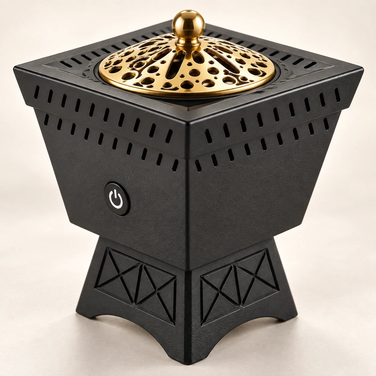 Le Brûle-Parfum, détail du dôme doré ajouré.