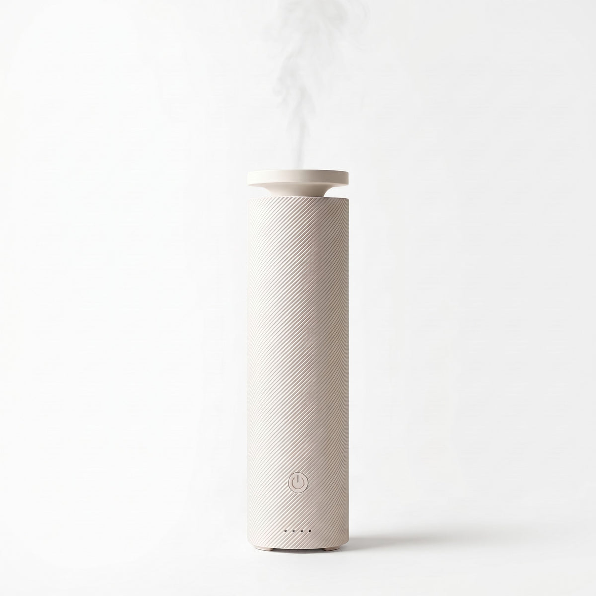 Le Diffuseur Nomade AROMAPLAN, blanc cassé à fines rainures diagonales.
